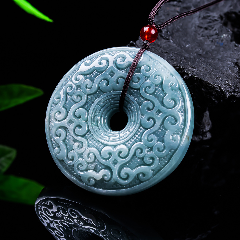 Woman Accessory - 天然ビルマ翡翠フラワーペンダントネックレスヴィンテージデザイナージュエリー高級アクセサリー本物の翡翠のギフト女性のための