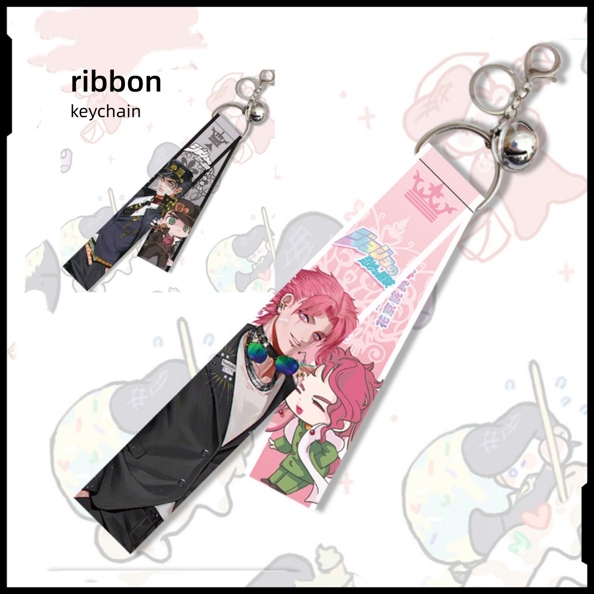 Women Accessories Wholesale China - ジョジョの奇妙な冒険 アニメ周辺グッズ 可愛いキーホルダー バッグストリーマー キーチェーン 男女兼用