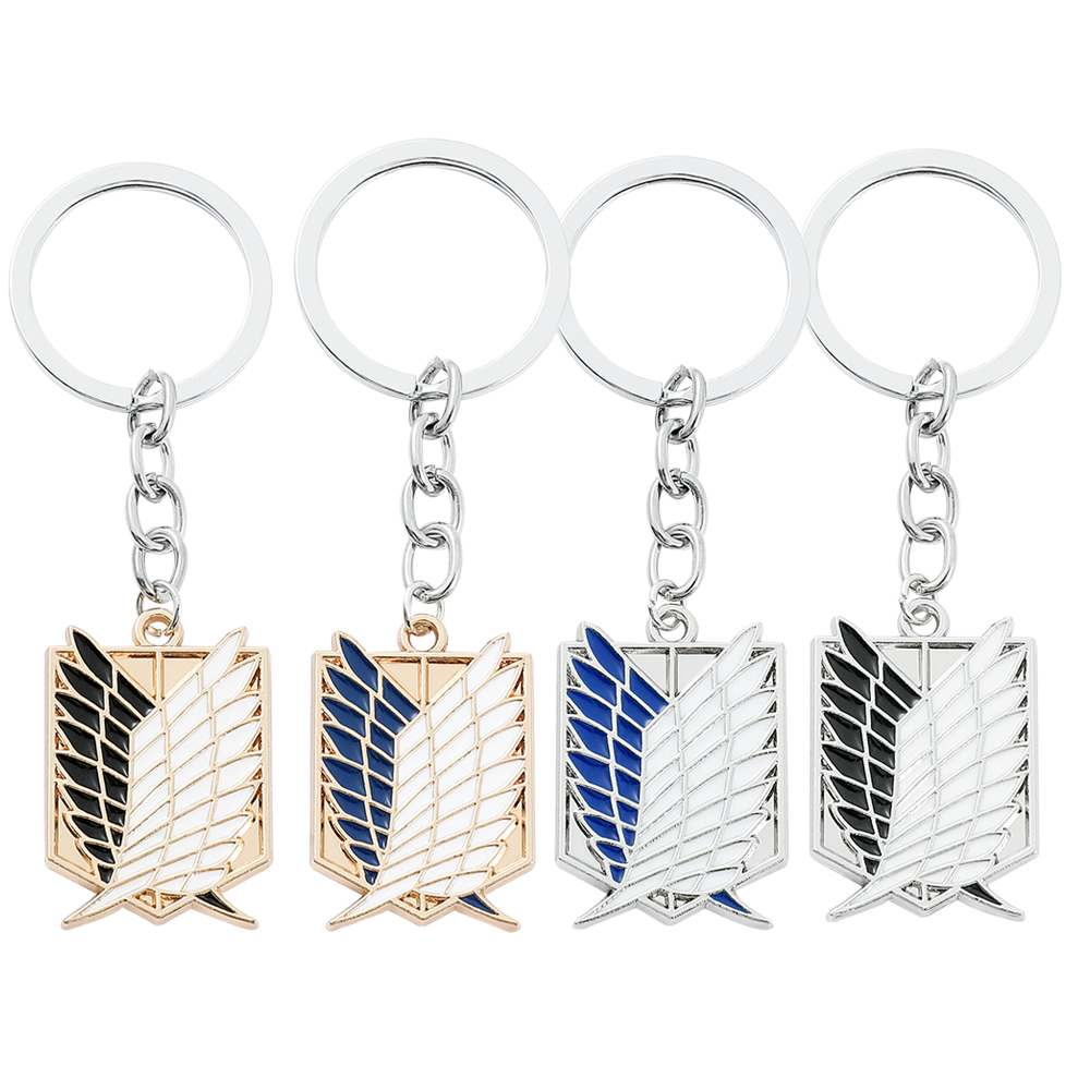 Women'S Key Accessories - アニメ「進撃の巨人」エナメルバッジペンダント装飾メタルキーホルダー、女性男性用ジュエリーアクセサリーギフト