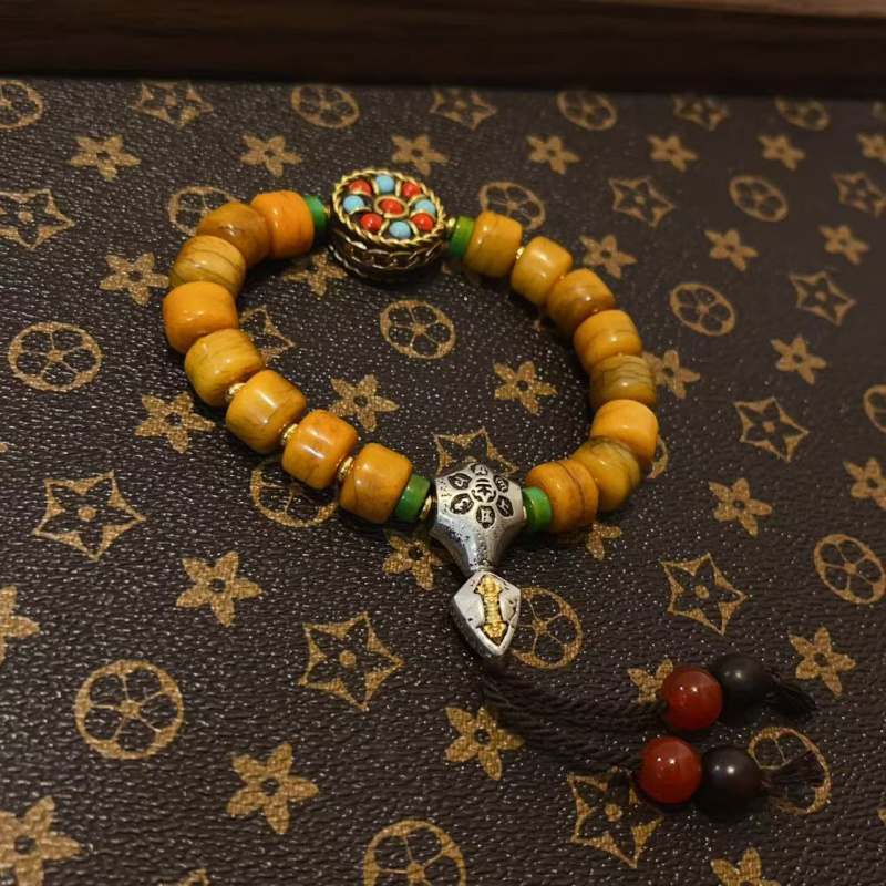 Women Accessories Nepal - ヤクの骨マッチングネパールブレスレット男性と女性/カップル飾りアクセサリー単円数珠