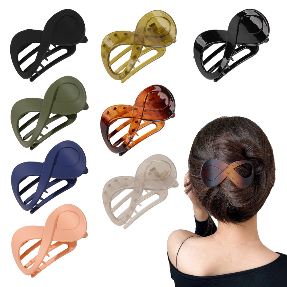 Women Accessories Wholesale China - トレンド PC ヘアクリップシンプルな 8 形状インフィニティスタイリングホルダーサメの髪爪クリップヘアアクセサリー女性のための 2022