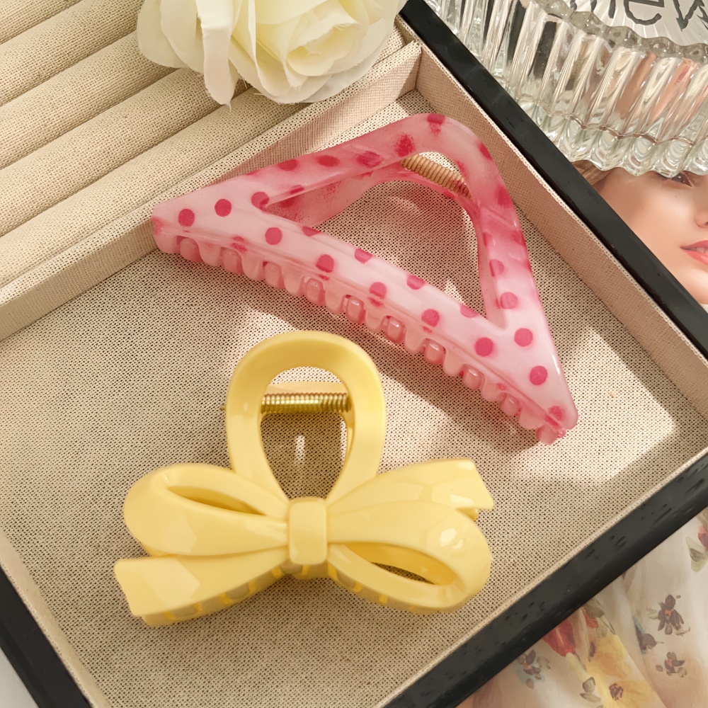 Women Accessories Wholesale China - 19種類のヘアクロウクリップ、女性用、花、十字、ドット、ハート、幾何学模様、シックなバレッタ、グリップヘアアクセサリー、ヘッドウェア、卸売