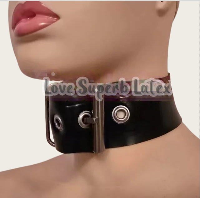 Women'S Accessories Clothing - 0.4 ミリメートルセクシーなラテックスネックチョーカーゴムフェチ女性男性首輪ベルトバック手作りネックチェーン衣装服ハロウィン