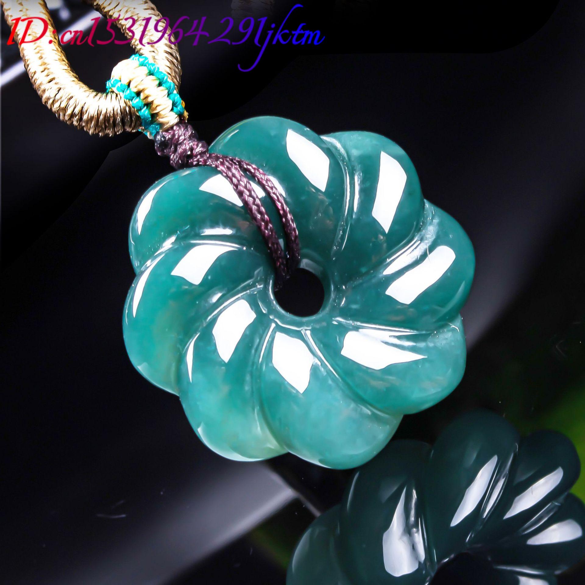 天然ビルマ翡翠の花ペンダントネックレスアクセサリー、宝石のお - Woman Accessory のレビューと価格