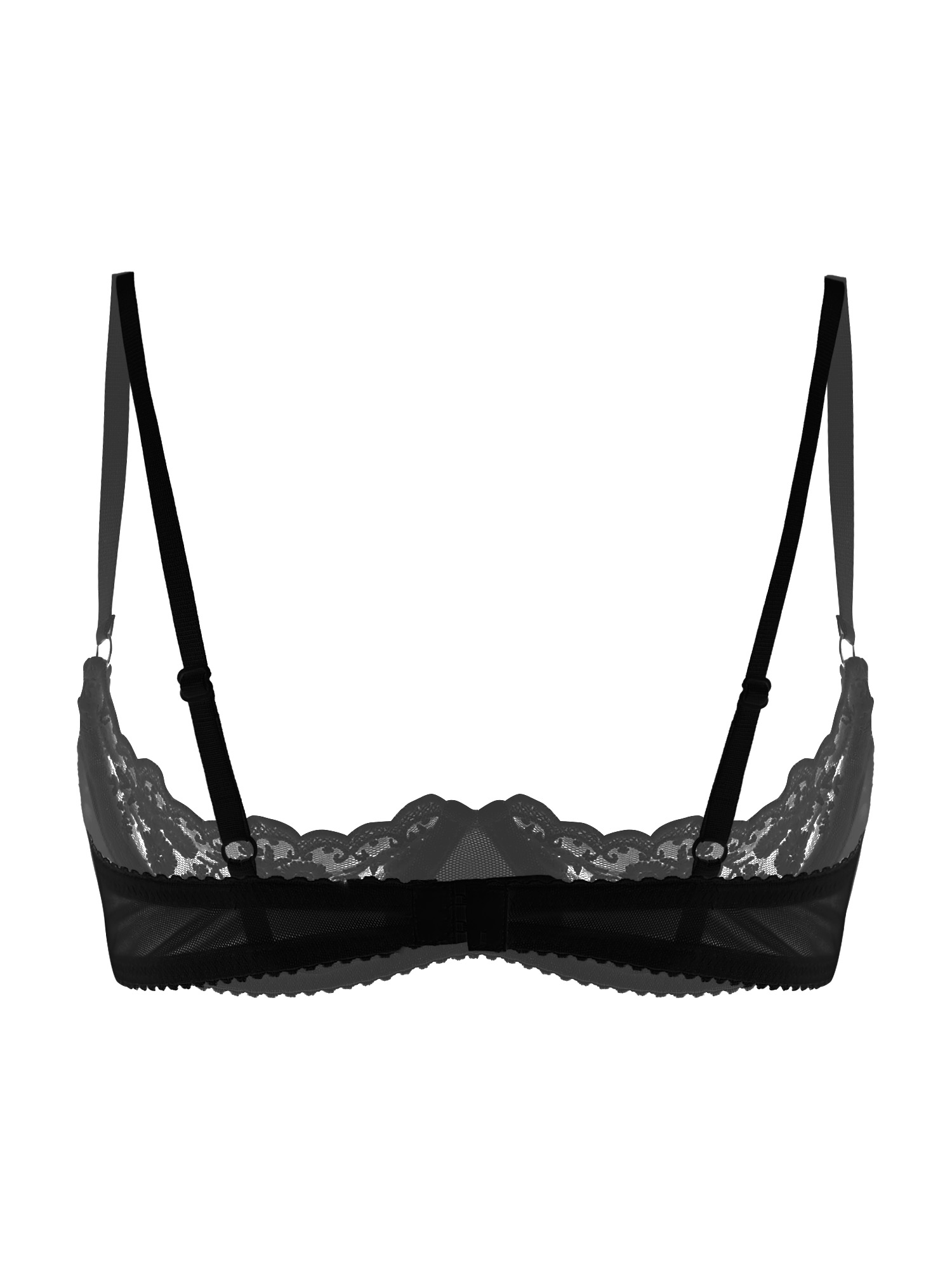 女性用セクシーオープンカップブラ、透け感のあるレース、露出乳 - Woman Accessory のレビューと価格