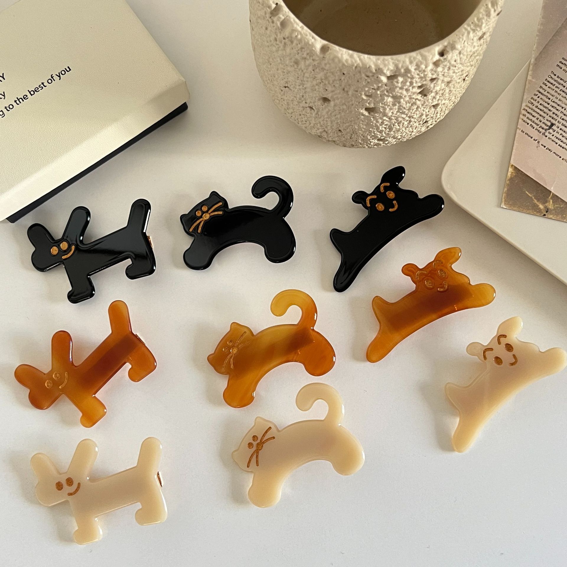 韓国製　新作　可愛いミニ5CM動物サイドクリップ　シンプルア - Women Accessories Wholesale China のレビューと価格