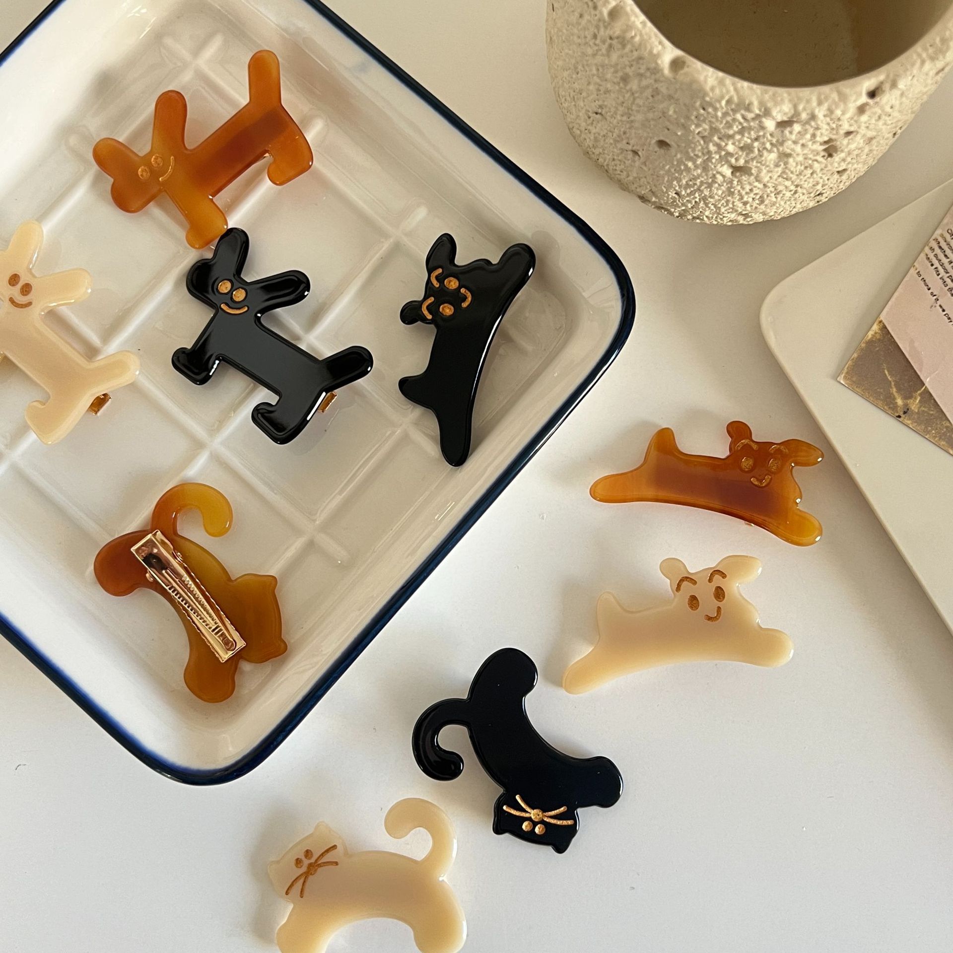 韓国製　新作　可愛いミニ5CM動物サイドクリップ　シンプルア - Women Accessories Wholesale China のレビューと価格