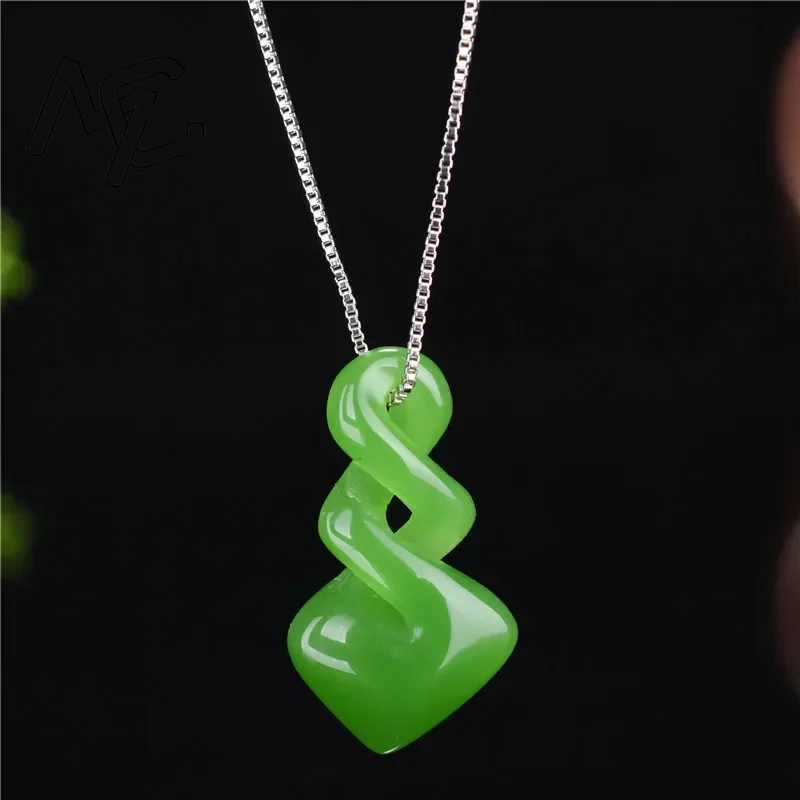 天然Hetian翡翠グリーンカラーペンダントファッションアク - Women Accessories Dropshipping のレビューと価格