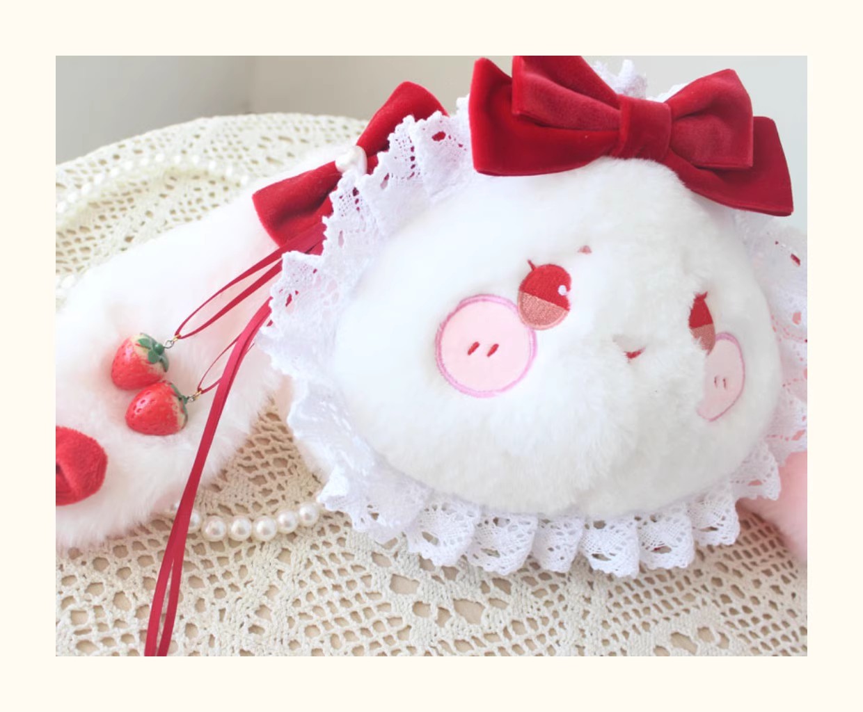 ロリータ 大容量 ソフトガール イチゴウサギ パールチェーン - Women Accessories Dropshipping のレビューと価格