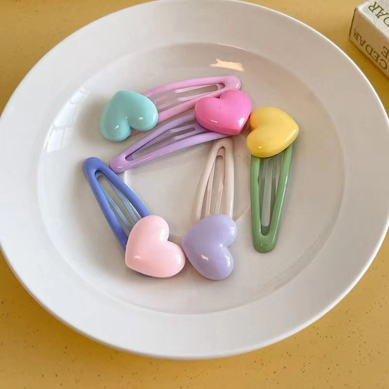 5 個漫画ハートヘアクリップノンスリップハート装飾樹脂ヘアバ - Women Accessories Wholesale China のレビューと価格