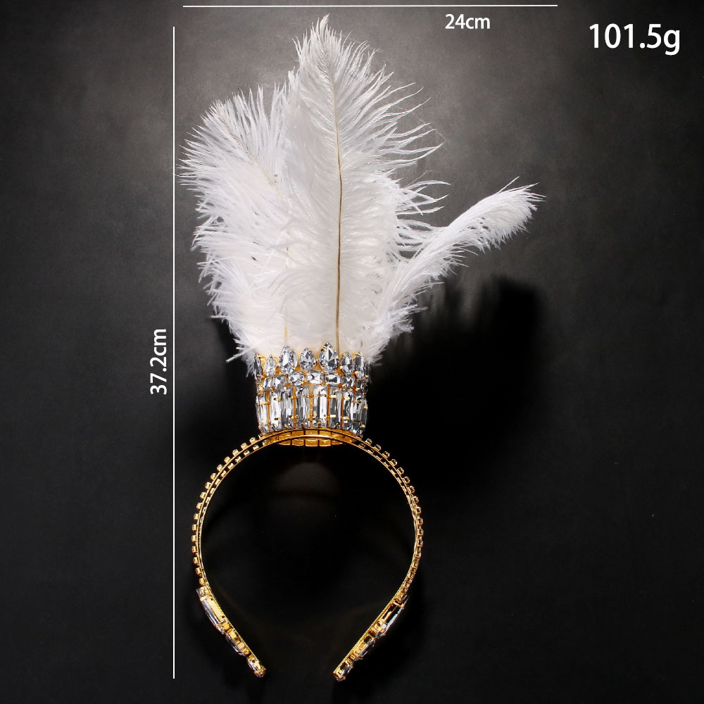 ベストセラーの女王様風誇張フェザークラウンヘッドピース、ハイ - Queen Accessories のレビューと価格