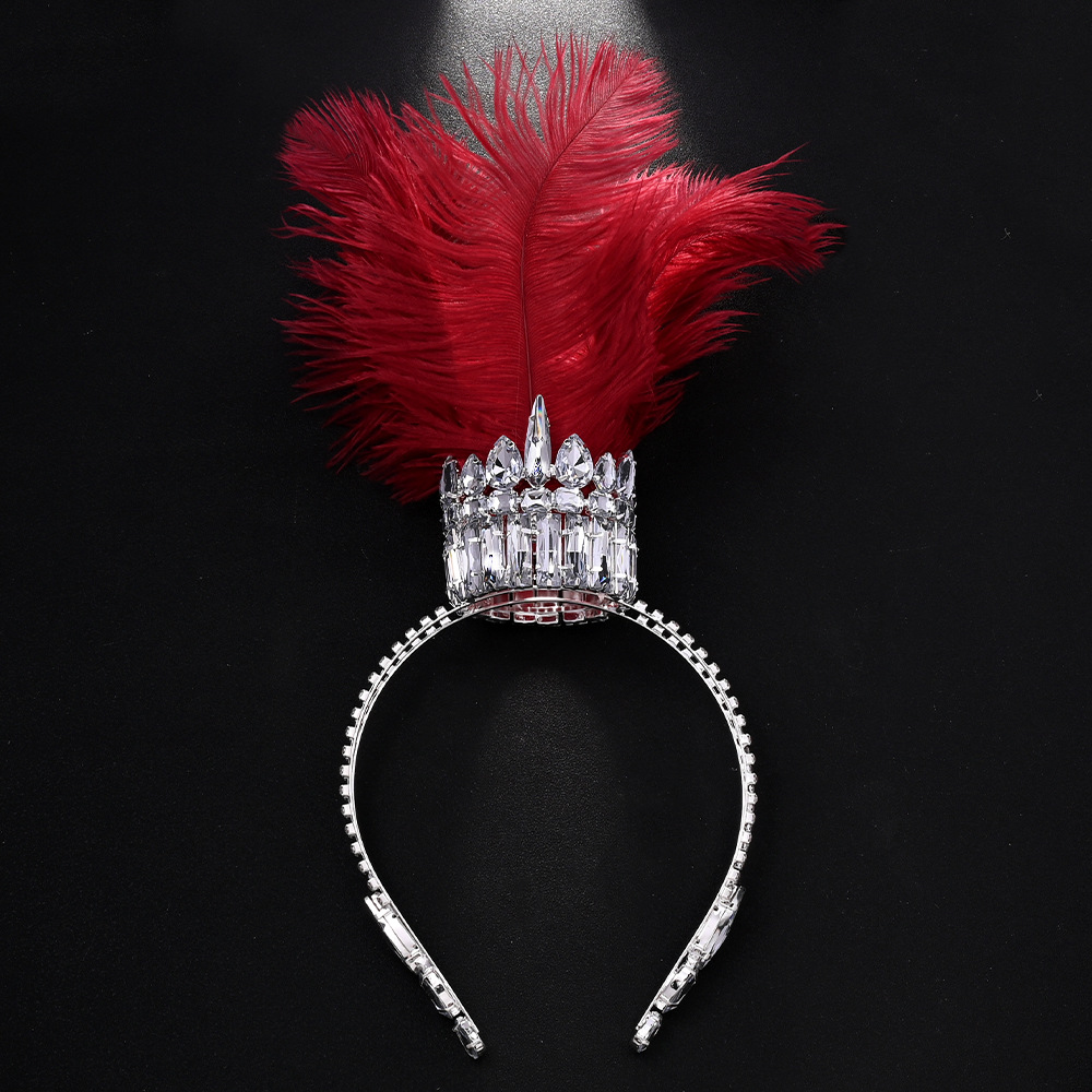 ベストセラーの女王様風誇張フェザークラウンヘッドピース、ハイ - Queen Accessories のレビューと価格