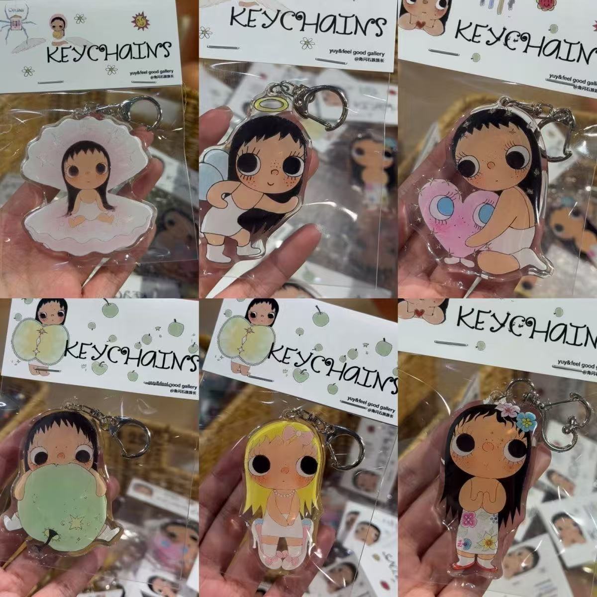ユイは女の子です。 かわいい漫画の女の子キーホルダーかわいい - Women'S Key Accessories のレビューと価格