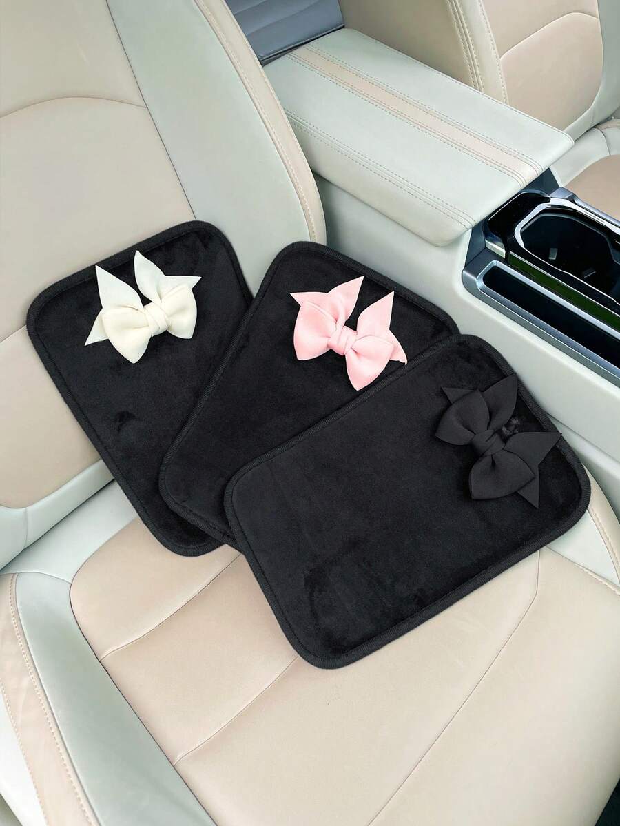 1pc リボン装飾カーアームレストボックスパッド、クリエイテ - Women Accessories Box のレビューと価格