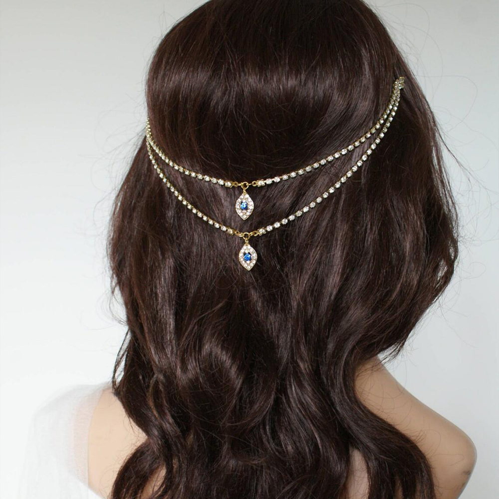 女性のための豪華な結婚式のヘアコームチェーン,水滴,自由奔放 - Women Accessories Dropshipping のレビューと価格