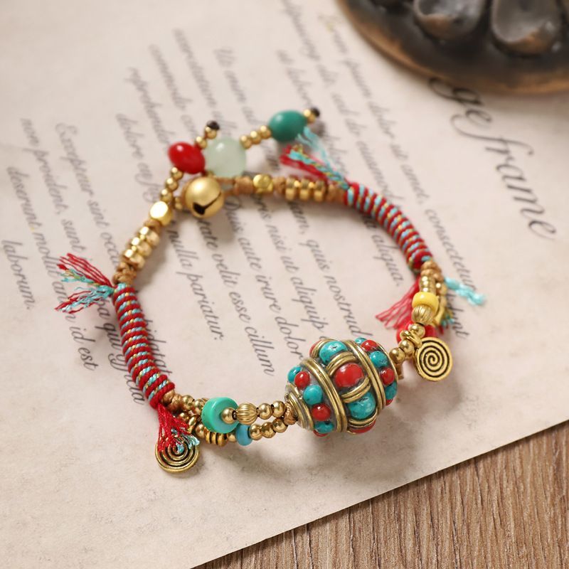 チベットレトロ織りブレスレット ネパール銅ビーズ エイリアン - Women Accessories Nepal のレビューと価格
