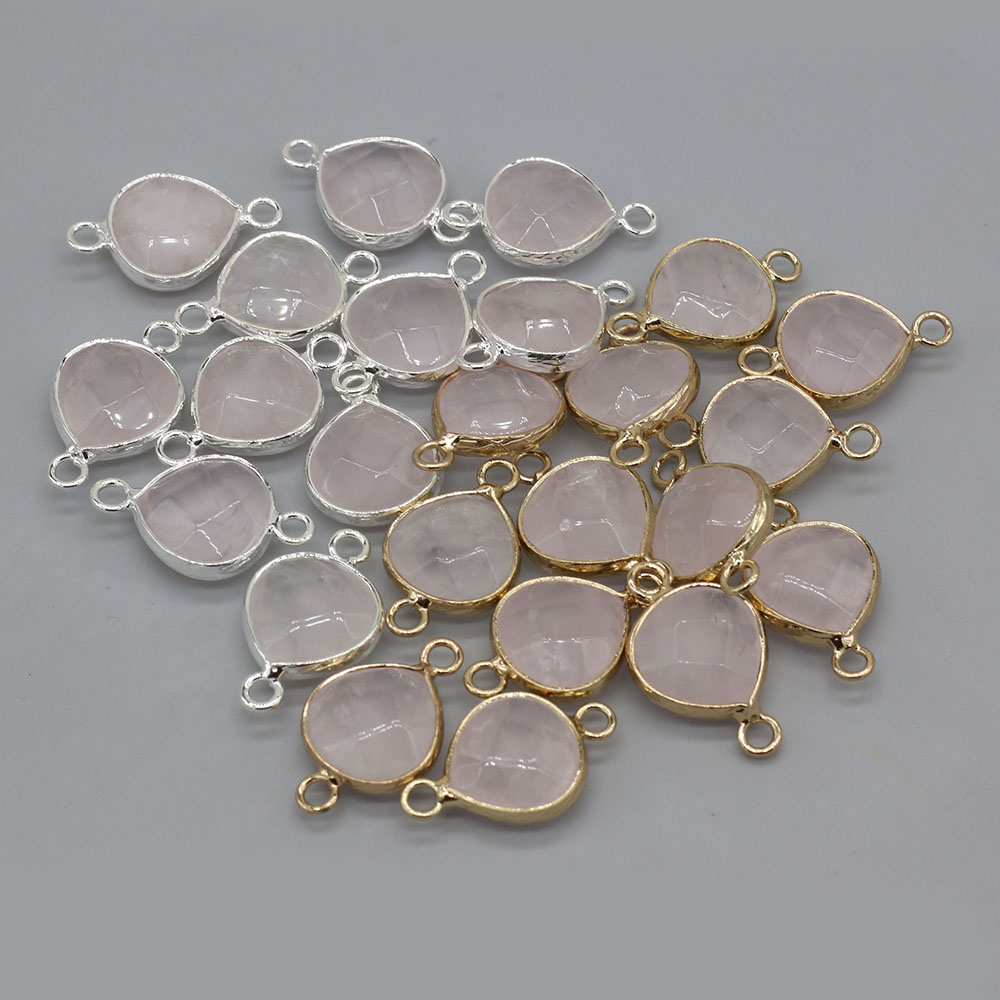 2 個天然石コネクタ脂肪水ドロップペンダントチャーム DIY - Women Accessories Dropshipping のレビューと価格