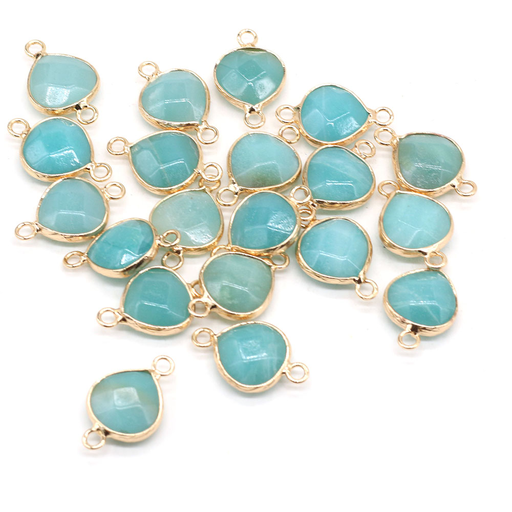 2 個天然石コネクタ脂肪水ドロップペンダントチャーム DIY - Women Accessories Dropshipping のレビューと価格