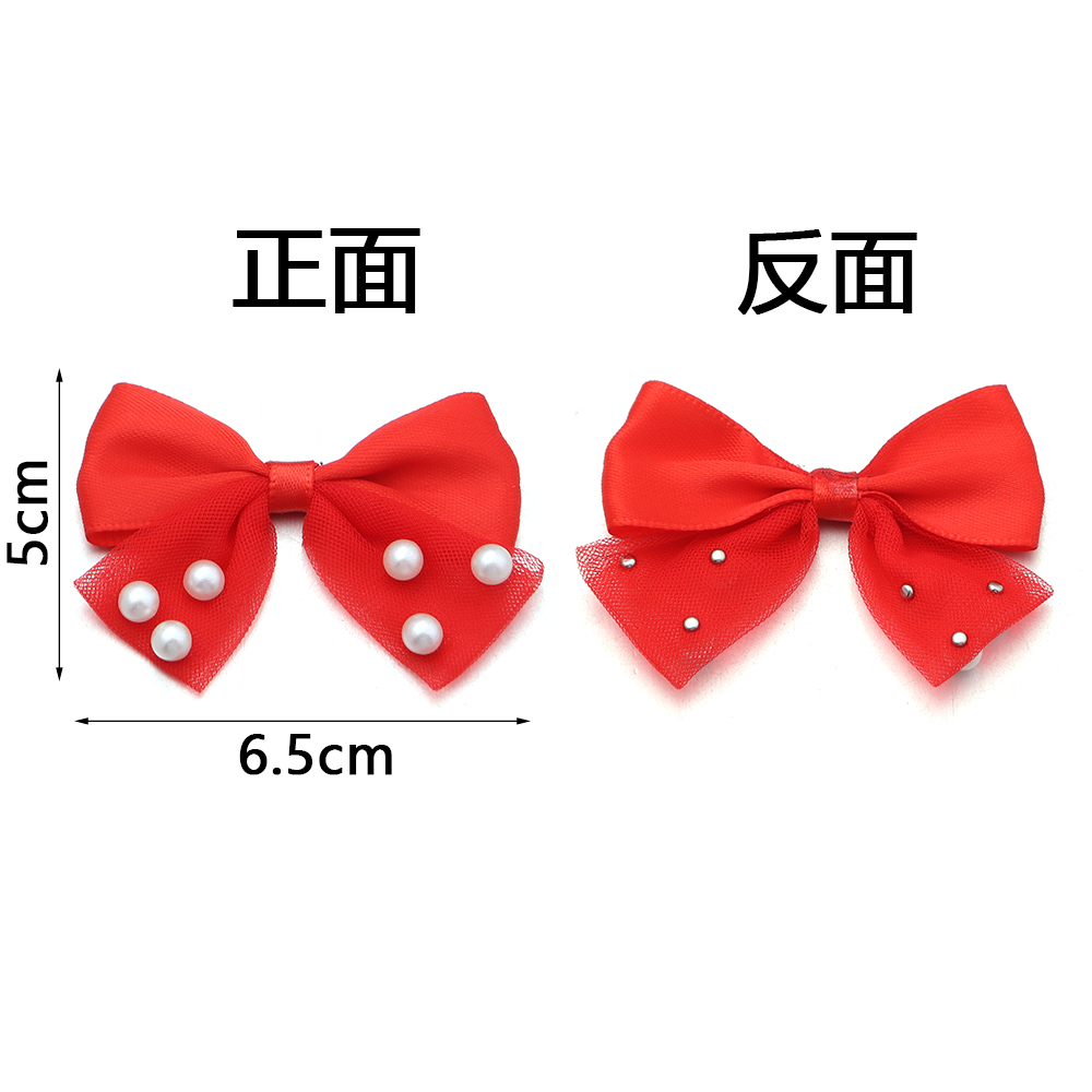 6 個 6 × 6.5 センチメートルサテンガーゼパール弓甘 - Women'S Accessories Clothing のレビューと価格