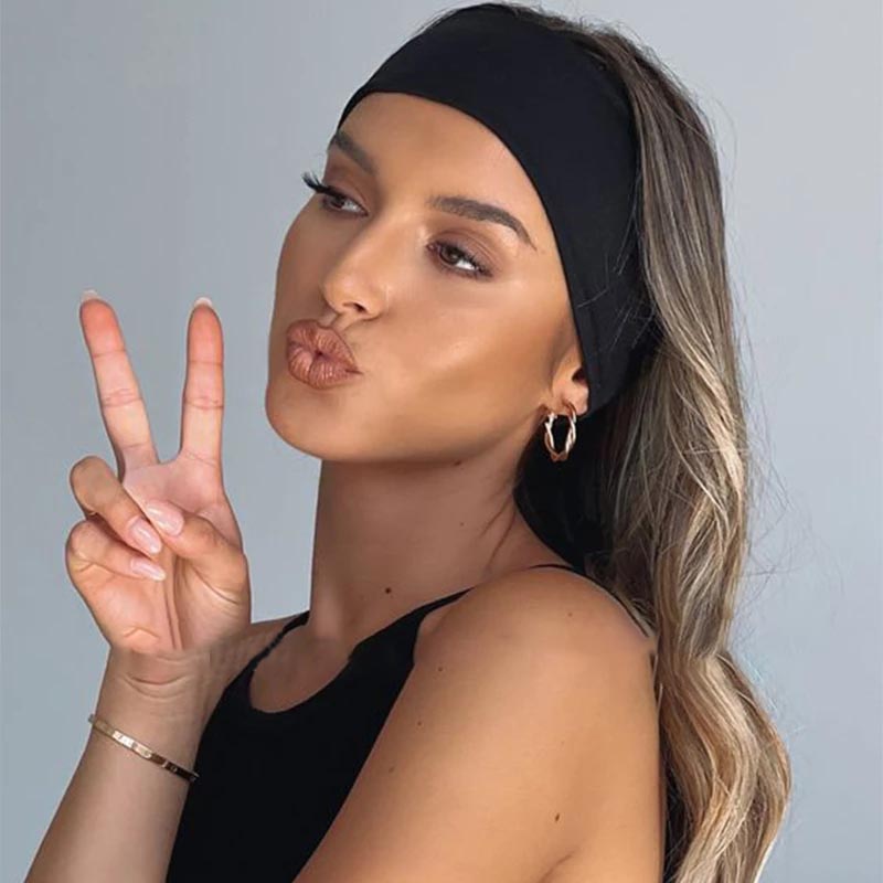 新しいカラフルな弾性ヘッドバンド女性のためのスポーツヘアバン - Women Accessories Wholesale China のレビューと価格