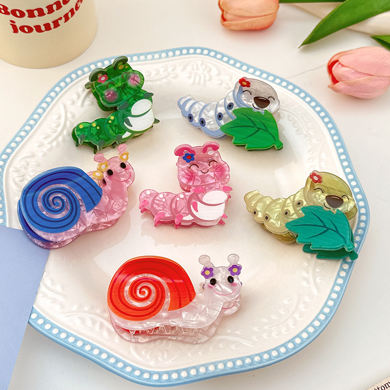 虹色のカタツムリの爪ヘアクリップ1個、かわいい動物のアセテー - Women'S Accessories Accessorize のレビューと価格