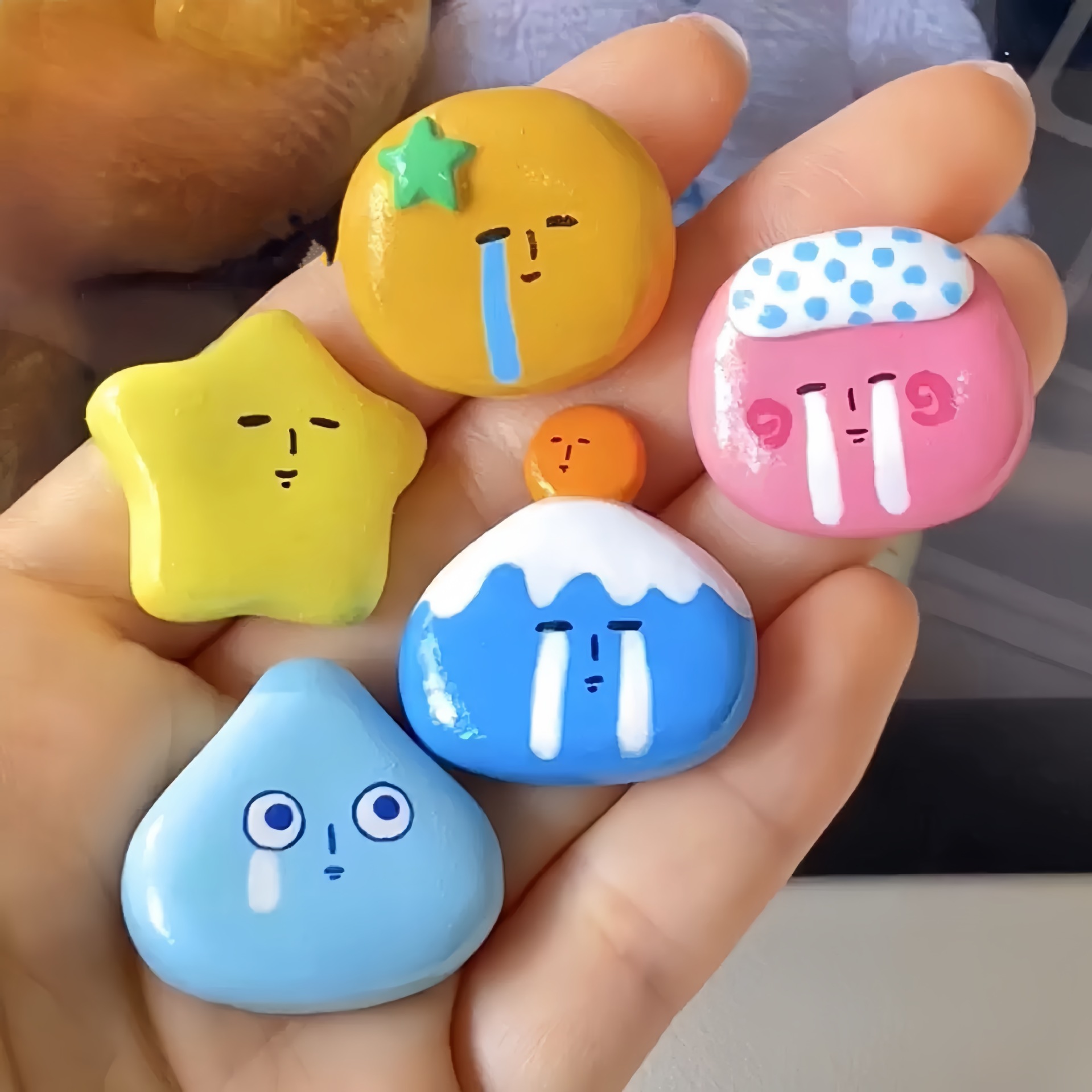 INS クライイングフェイスヘアクリップ 漫画スター 太陽  - Women Accessories Dropshipping のレビューと価格