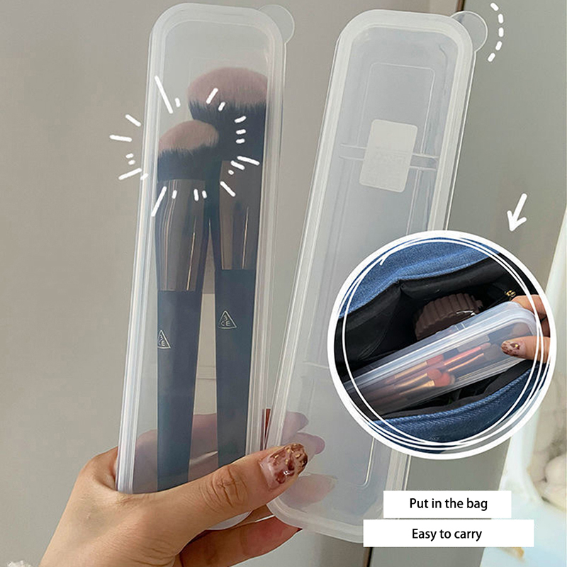 メイクブラシオーガナイザー透明カバー付き眉毛ペンシルボックス - Women Accessories Box のレビューと価格