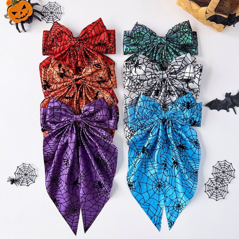 ハロウィン スパイダーウェブ ボウ ヘアクリップ ゴシック  - Women'S Emo Accessories のレビューと価格