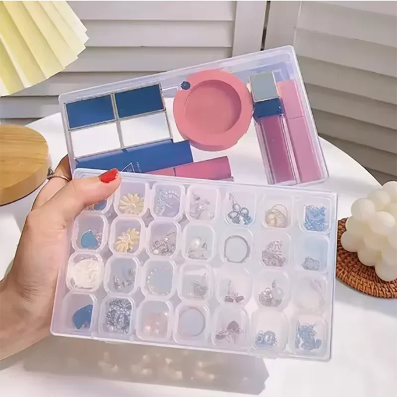 28グリッドダイヤモンドペインティングツール収納ボックス、ダ - Women Accessories Box のレビューと価格