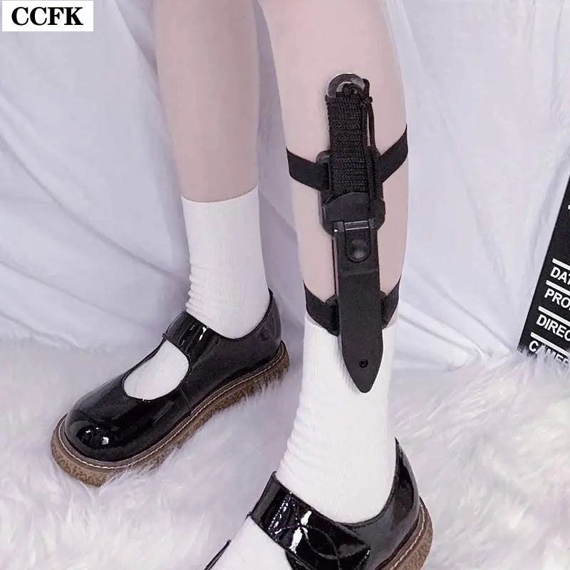 女の子のためのゴスレッグリング,ナイフプロテクター,原宿lo - Women'S Emo Accessories のレビューと価格